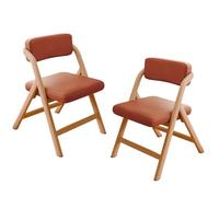 Silla de recepción for invitados, moderna, apilable, for sala de espera, de cuero sintético, sin brazos, de oficina con estructura de madera, silla de comedor tapizada, con acentos laterales(Bruin)