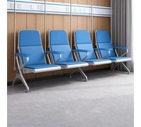 Silla de recepción for Sala de Espera, sillas de Hospital IV con Brazos, Silla de extracción de Sangre con Asiento Acolchado Suave, for Aeropuerto, Hospital, Escuela, Banco(Blue,281 * 72 * 110cm)
