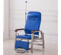 Silla De Recepción Totalmente Reclinable,Asiento for Sala De Espera Con Reposabrazos Y Reposapiés,Adecuada for Laboratorios De Investigación Y Clínicas Médicas(Blue,Wooden Armrests)
