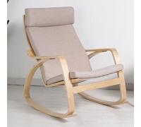 Silla de roca de interior, reclinable tapizada de tela, moderna silla de acento de balancín, sofá reclinable con brazos W, silla de ocio única para patio de balcón, sala de estar, dormitorio
