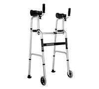 Silla de Ruedas .99, Andadores Ligero Alumim .99 Plegable Altura Ajustable con 2 Ruedas para Personas Mayores Bastón Antideslizante con Hospital