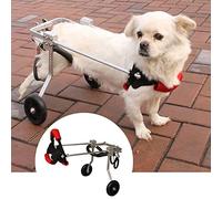 Silla de ruedas ajustable de 2 ruedas, adecuada para patas traseras con discapacidad, peso ligero y fácil de montar