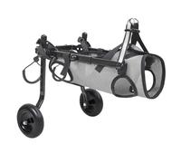Silla de ruedas ajustable de 2 ruedas para patas traseras, soporte completo, ayuda para perros pequeños, ligera y canina para un mejor movimiento