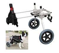 Silla de ruedas ajustable de 2 ruedas para perro para rehabilitación de patas traseras, carrito de paseo asistido de aluminio ligero, tamaño mediano