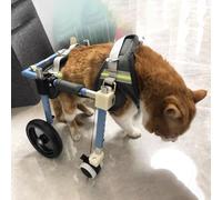 Silla de Ruedas Ajustable de 4 Ruedas para Gatos de Interior y Perros Grandes, Soporte Completo para la Movilidad de Mascotas, Soporte Ligero de Aluminio para Patas de Perro discapacitado (t