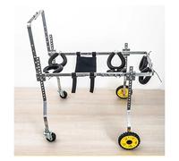 Silla de ruedas ajustable de 4 ruedas para perros con soporte trasero para patas Clete li Aid para mascotas lesionadas (pequeña) mejora el movimiento de tu mascota y la calidad de vida