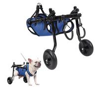 Silla de ruedas ajustable de 4 ruedas para perros pequeños y gatos, cómoda ayuda de movilidad con soporte para patas traseras, tamaño M, carrito para mascotas para una mayor movilidad y libertad