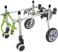 Silla de Ruedas Ajustable for Perros, Carrito de Soporte de 4 Ruedas for Patas Delanteras y traseras, Cochecito de rehabilitación de Aluminio, Ayuda for Perros(XS)