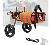 Silla de ruedas ajustable para mascotas para perros pequeños y medianos, ligera de 2 ruedas, ayuda a la movilidad del perro, soporte de pierna trasera, soporte de cadera y pierna para una mayor