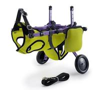 Silla de ruedas ajustable para patas traseras con arnés de apoyo, ruedas de rehabilitación para movilidad interior y exterior en varios terrenos