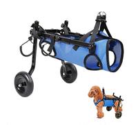 Silla de ruedas ajustable para patas traseras para perros mayores, perfecta para la rehabilitación de cachorros pequeños (M azul)