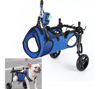 Silla de ruedas ajustable para perros, ayuda a la movilidad de mascotas discapacitadas, ruedas silenciosas que absorben los golpes, varios tamaños (XS/S/M) (S)