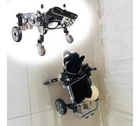 Silla de ruedas ajustable para perros, carrito de soporte de aluminio de 4 ruedas para rehabilitación de patas delanteras y traseras, cochecito de mascotas para perros Did, sistema de apoyo completo