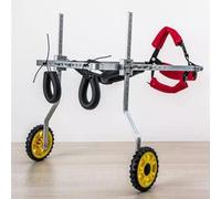 Silla de ruedas ajustable para perros con patas traseras, 2 ruedas, ayuda para perros lesionados, recuperación, asistente de caminata () lo mejor para rehabilitación de mascotas