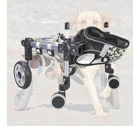 Silla de ruedas ajustable para perros de 2/4 ruedas, ayuda de movilidad para perros, soporte para mascotas para patas traseras, ayuda a caminar canino, carrito ligero y duradero