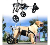 Silla de ruedas ajustable para perros, marco de metal, kit de cochecito para perros discapacitados, ayuda a las mascotas con patas traseras paralizadas a recuperar la movilidad, caminador de mascotas