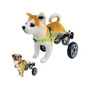 Silla de ruedas ajustable para perros para patas traseras, 2 ruedas, ayuda para mascotas, lesiones por parálisis, debilidad, tamaño pequeño para un mejor apoyo y T