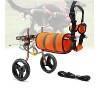 Silla de ruedas ajustable para perros para patas traseras, cochecito ligero para mascotas con 2 ruedas, ayuda de movilidad para mascotas discapacitadas, soportes para piernas y soporte de cadera para