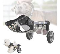 Silla de ruedas ajustable para perros para patas traseras, ligera, con soporte de 2 y 4 ruedas para perros Did