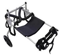 Silla de ruedas ajustable para perros pequeños a mamás, plegable, 2 ruedas, soporte trasero para patas para perros, talla M, color negro, mejora la libertad y la independencia