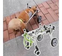 Silla de Ruedas Ajustable para Perros pequeños - Carrito Todoterreno de 4 Ruedas para Cachorros lesionados - Soporte Delantero y Trasero para Caminar y moverse con Facilidad