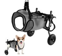 Silla De Ruedas Ajustable para Perros Pequeños - Silla De Ruedas con Soporte para Las Patas Traseras - Estructura Reforzada | para Perros con Discapacidad(Gray,M)