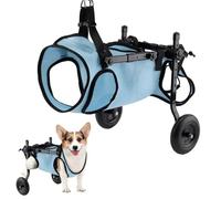 Silla De Ruedas Ajustable para Perros Pequeños - Silla De Ruedas con Soporte para Las Patas Traseras - Estructura Reforzada | para Perros con Discapacidad(Light Blue,XS)