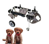 Silla de ruedas ajustable para perros pequeños, soporte de pierna delantera y trasera con 4 ruedas, carrito de rehabilitación para perros y mascotas