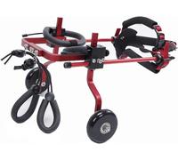 Silla de ruedas ajustable para perros, rehabilitación de patas traseras para perros, carrito de acero inoxidable con 2 ruedas, silla de ruedas para mascotas (m)