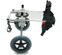 Silla de ruedas ajustable para perros, silla de ruedas para mascotas de 2 ruedas, kit de carrito con cuerda de tracción para caminar para perros discapacitados, andador para cachorros con soporte ab