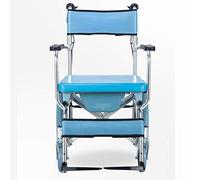 Silla de ruedas aleación de aluminio, plegable viaje portátil ancianos/discapacitados silla de baño con inodoro pequeño, portátil