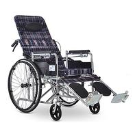 Silla de Ruedas, Ancianos Plegable Multifunción Pequeños Usuarios Incompletos Empuje Manual Reconocimiento Plegable Portátil Maletero de Coche Transpirable