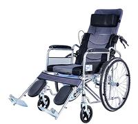 Silla de Ruedas, Ancianos Plegable Multifunción Pequeños Usuarios Incompletos Empuje Manual Reconocimiento Plegable Portátil Maletero de Coche Transpirable