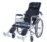 Silla de Ruedas, Ancianos Plegable Multifunción Pequeños Usuarios Incompletos Empuje Manual Reconocimiento Plegable Portátil Maletero de Coche Transpirable