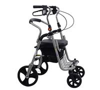 Silla de ruedas, andador de aluminio ligero, plegable y ajustable, carrito, carrito de compras antiguo, carrito de compras de cuatro ruedas plegable