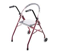 Silla de ruedas,Andador Plegable con Ruedas con Asiento Reposabrazos Doble Andador Antiguo Trípode 65×63×77 cm Silla de Ruedas