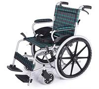 Silla de ruedas,Asistente de aluminio médico de transporte plegable ergonómico impulsado para respaldos de reposabrazos cómodos para ancianos