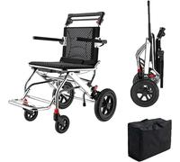 Silla de ruedas autopropulsada, asiento de 45 cm de ancho, dispositivo de movilidad plegable y ligero para usuarios discapacitados, silla de ruedas