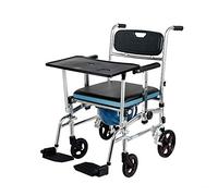 Silla de Ruedas Autopropulsada Manual con Mesa Bandeja Silla con Inodoro móvil Plegable Puede Tomar un baño Sillas de Ruedas portátiles multifunción