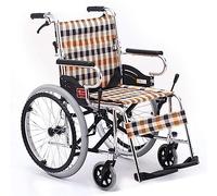 Silla De Ruedas Autopropulsada, Plegable con Neumático No Neumático Pedal Ajustable Freno Doble Carretilla Manual De Viaje para Personas Mayores/Disca
