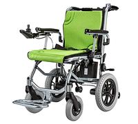Silla de ruedas con accionamiento eléctrico Sillas eléctricas plegables y ligeras Motor de doble control Alcance de hasta 20 km para personas mayores discapacitadas Verde