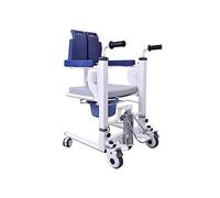 Silla de ruedas con elevación hidráulica para el hogar Elevador de transferencia portátil con asiento dividido de 180 ° Cómoda auxiliar de elevación para transporte con orinal Silla de transferencia c