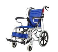 Silla de ruedas con freno para ancianos y discapacitados, ruedas de 16 pulgadas, reposapiés plegable, asiento de 45 cm, color amarillo
