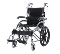 Silla de ruedas con freno para ancianos y discapacitados, ruedas de 16 pulgadas, reposapiés plegable, asiento de 45 cm, color amarillo