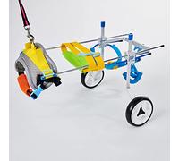 Silla de ruedas con patas traseras, silla de ruedas ajustable para perros, 2 ruedas para mascotas grandes y pequeñas, andador de rehabilitación de patas traseras ()