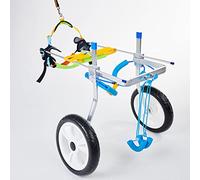 Silla de ruedas con patas traseras, silla de ruedas ajustable para perros, 2 ruedas para mascotas grandes y pequeñas, andador de rehabilitación de patas traseras ()