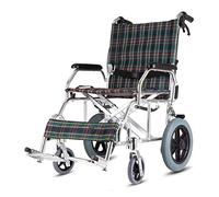 Silla de ruedas, Conducción en silla de ruedas, Silla de ruedas Silla de ruedas para discapacitados Coche Anciano Silla de ruedas portátil plegable de aleación de aluminio Scooter de empuje manual, P