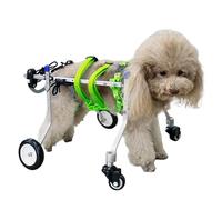 Silla de ruedas de 4 ruedas para perros y gatos, soporte completo para patas delanteras traseras, ayuda para perros y gatos, ajustable y diseño