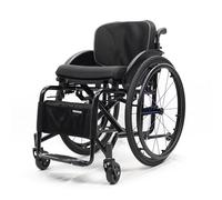 Silla de ruedas de aleación de aluminio para adultos, ligera, deportiva, plegable, con frenos de mano, sillas de ruedas manuales autopropulsadas, ruedas traseras de liberación rápida, ancho del