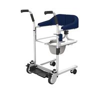Silla de ruedas de baño con elevación de pacientes, elevador de pacientes para el hogar, silla de ruedas de transferencia de pacientes con asiento dividido de 180°, silla de ducha, elevador de
